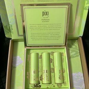 New Pixi Eau de Parfum Trio pixiFig PixiRose PixiMimosa pixiperfume gift pr box